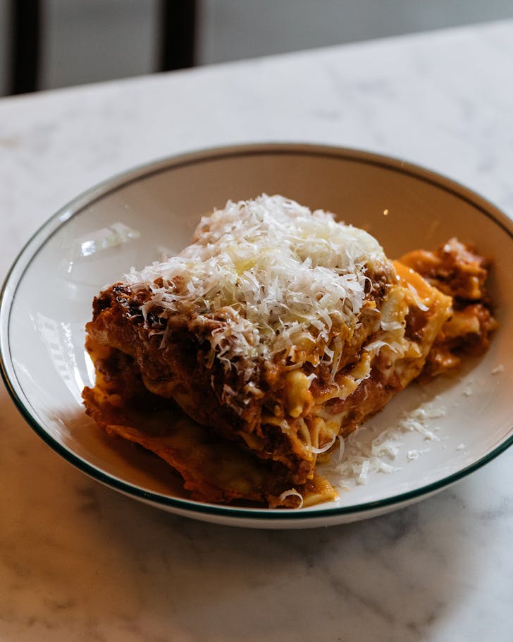 plate of lasagne