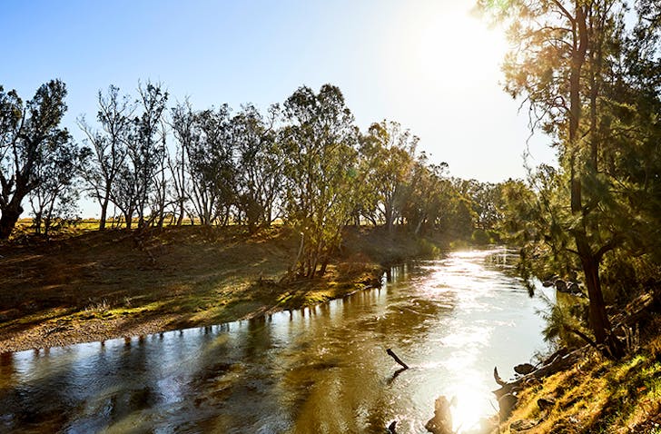 river at sunset