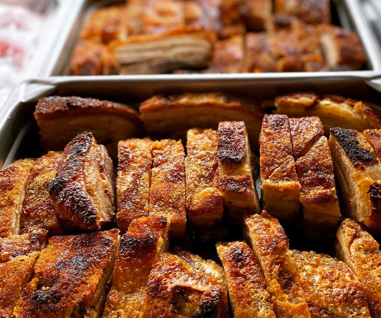 platter of fried pork