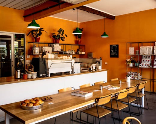 retro interior of turkish cafe