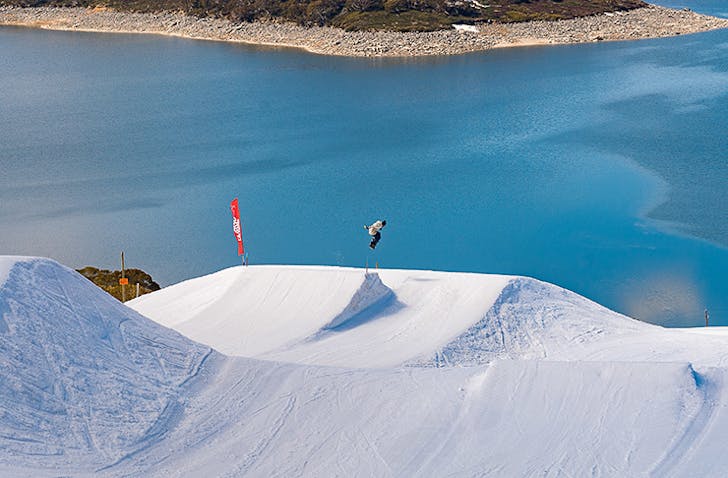 person skiing on slope
