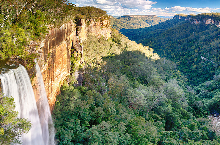valley cascades over national park