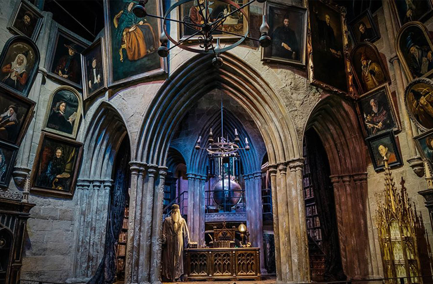 inside dumbledore's office on the harry potter studio tour in london