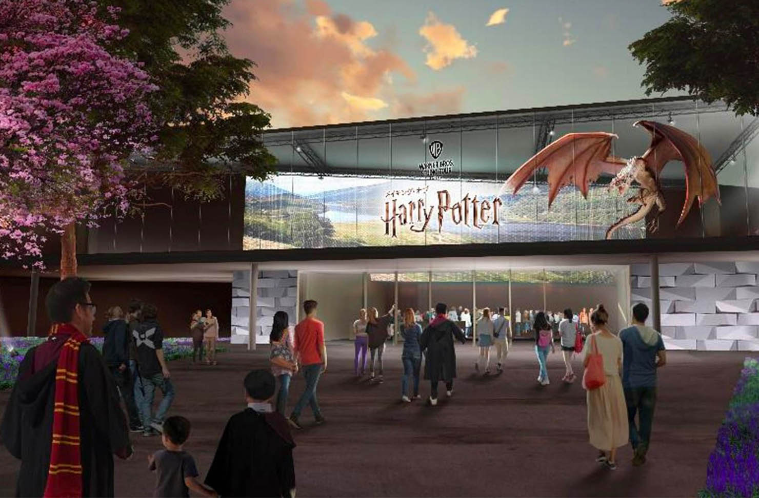 an illustration of harry potter world coming to tokyo