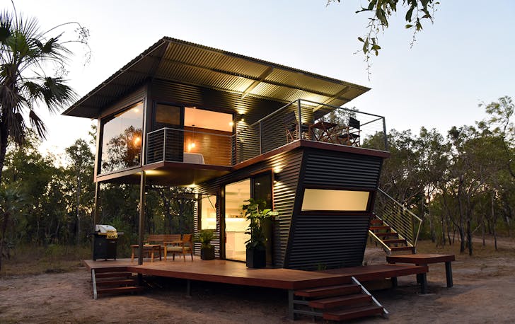 Hideaway cabin sits in the middle of Litchfield Park at dusk