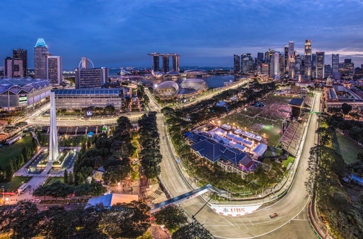 Marina Bay Sands F1 Grand Prix race track.