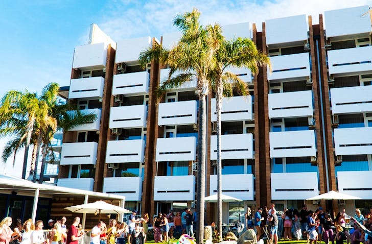 retro hotel building
