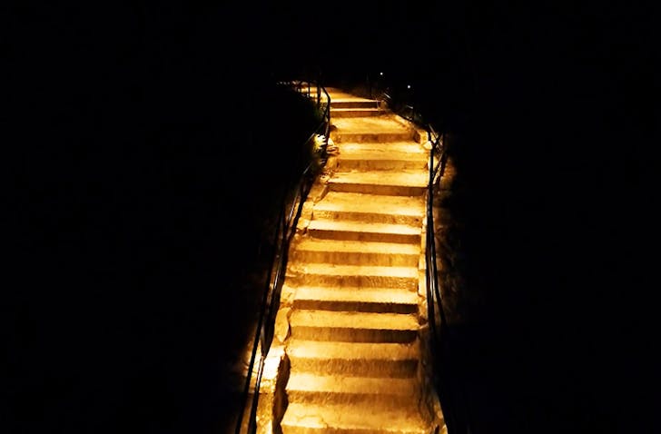 illuminated staircase