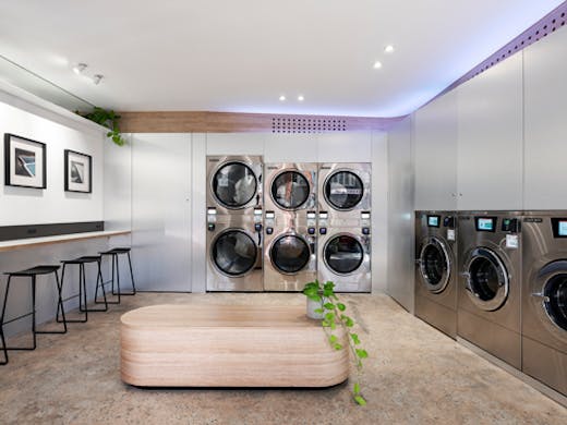 interior of potts point's new sustainable laundromat —landrlab