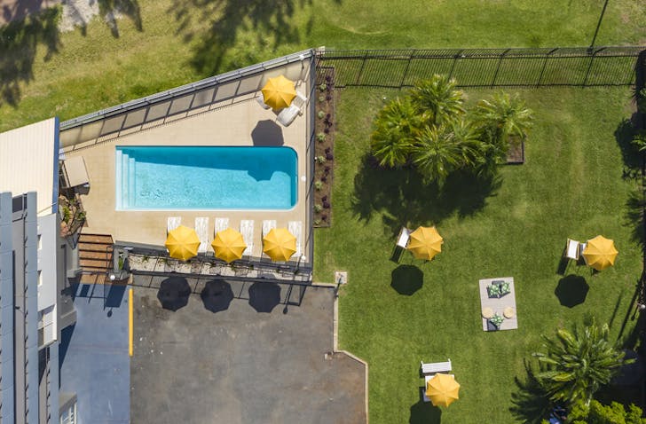 aerial view of pool area at port macquarie hotel