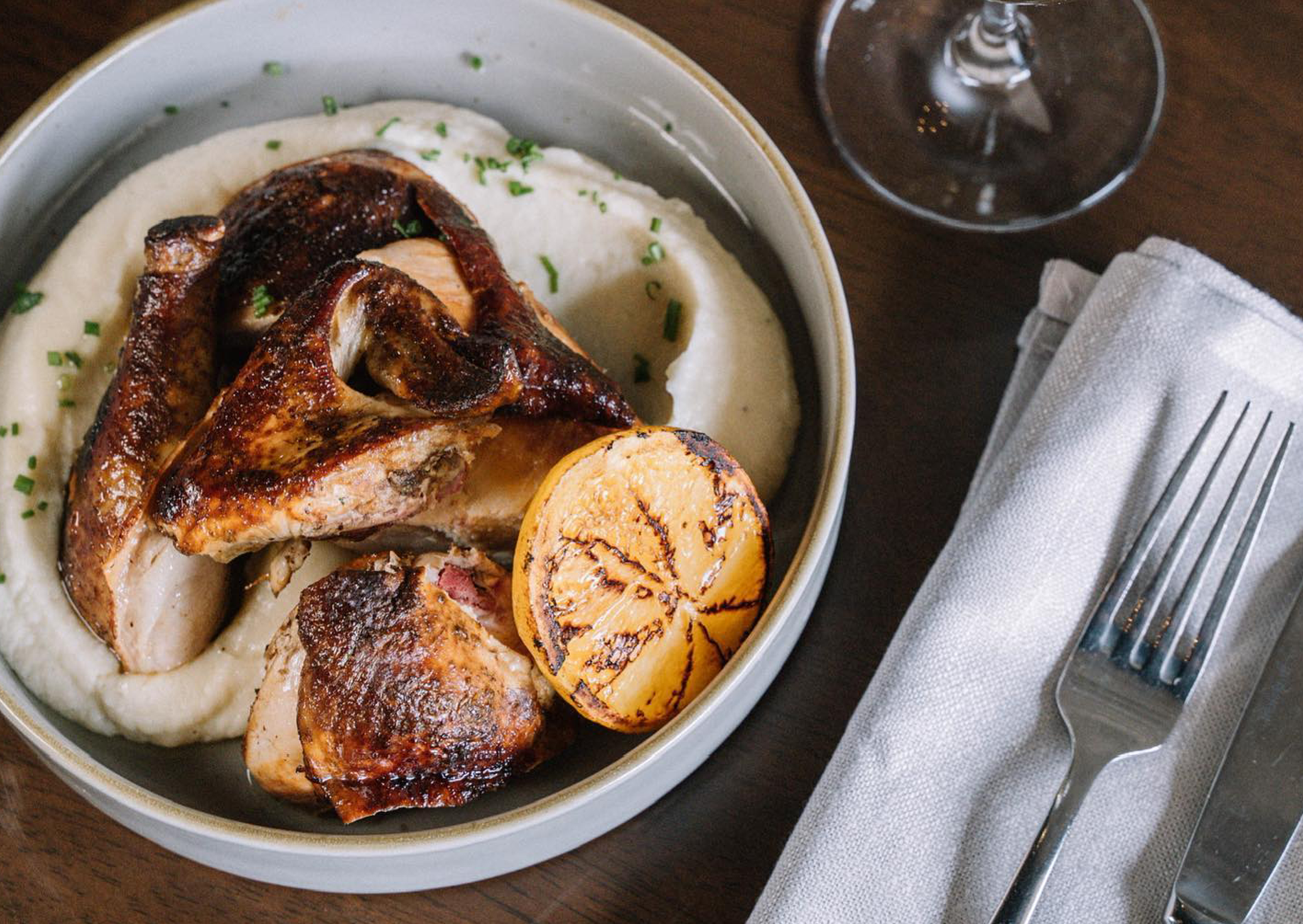 Chicken on a plate. 
