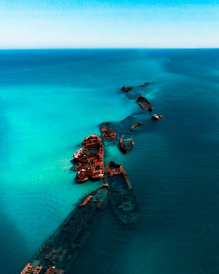 shipwrecks in the ocean