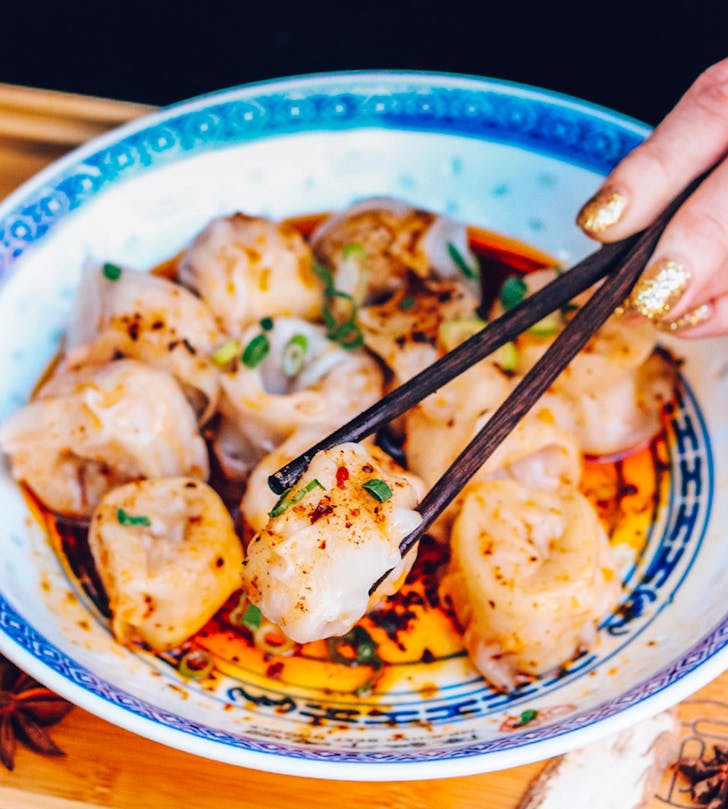 chopsticks and dumplings