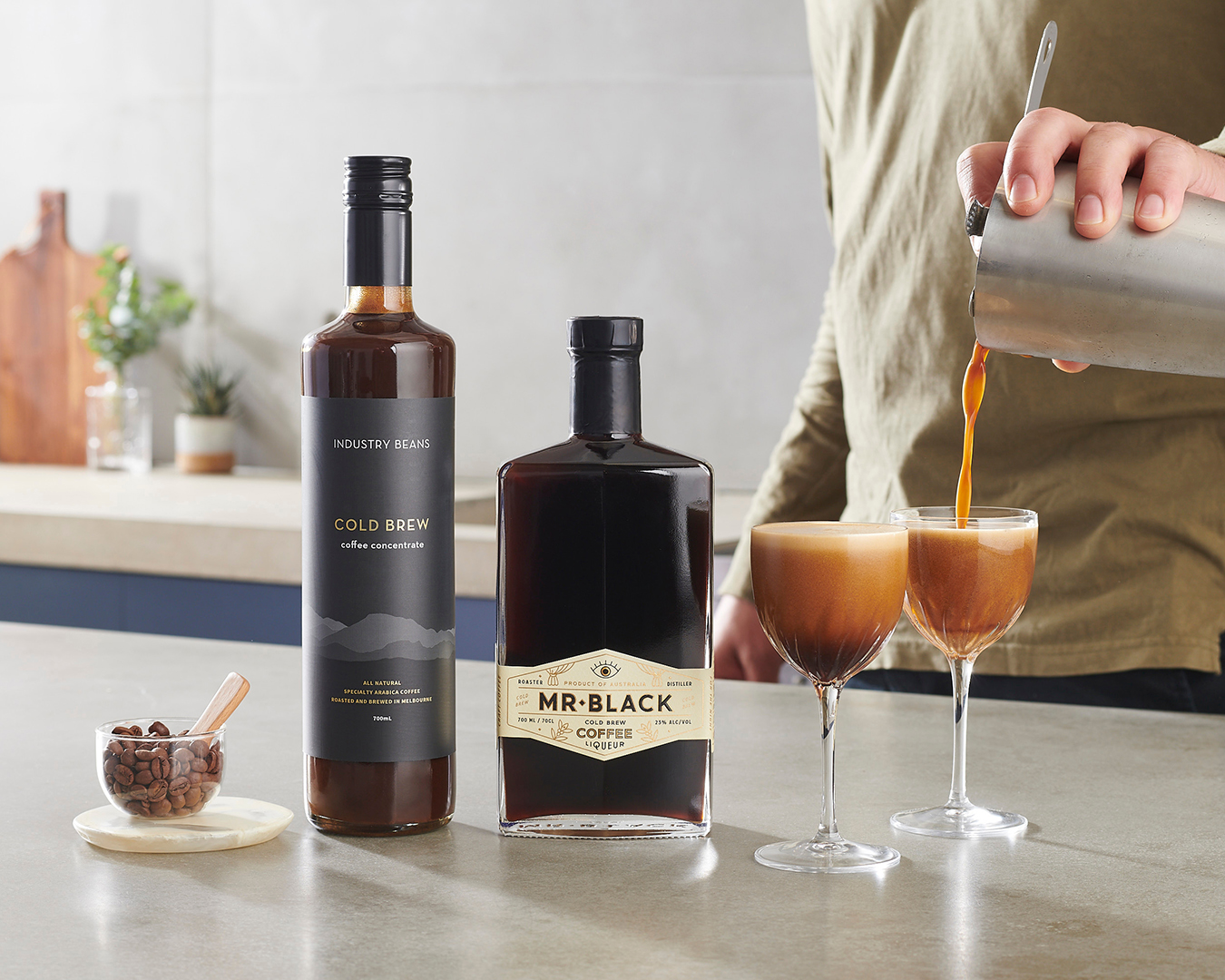 Mr. Black Espresso Martini with recipes and Martini Glass Gift