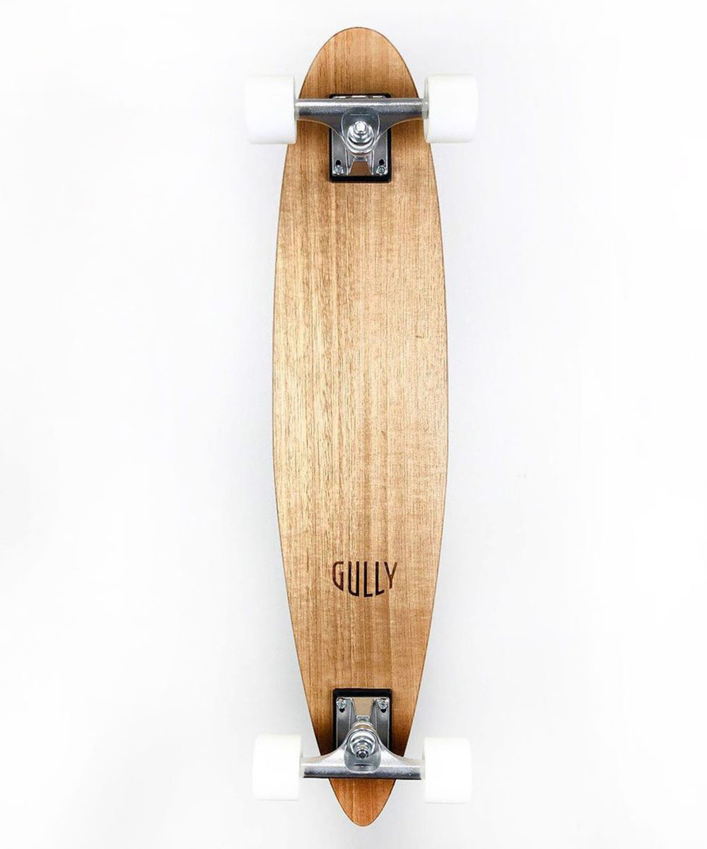 a pale timber skateboard