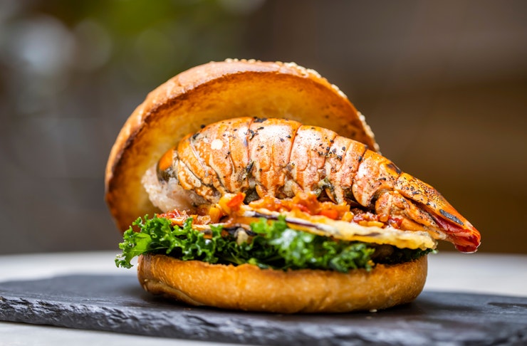 lobster roll on plate