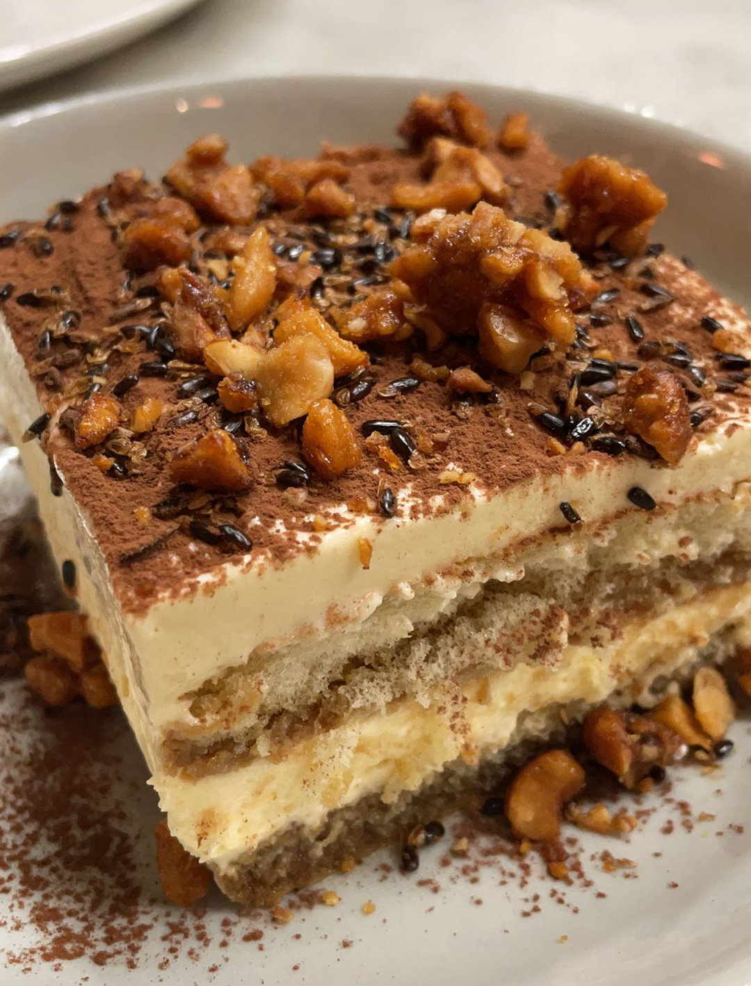 square slice of tiramisu