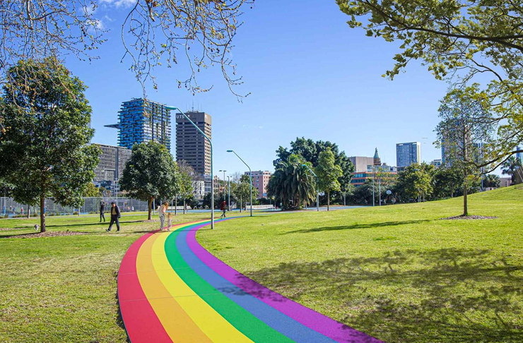 rainbow path in prince alfred park