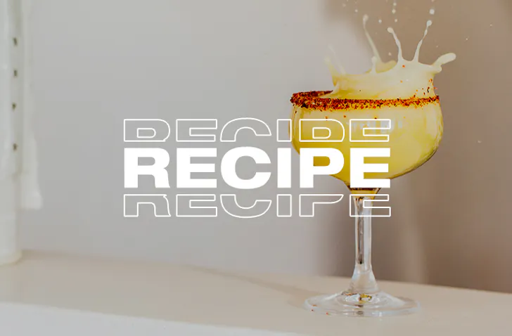 ice splashing in spicy margarita