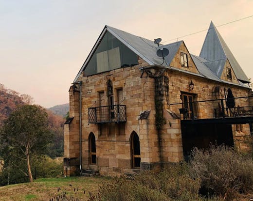 church at sunset