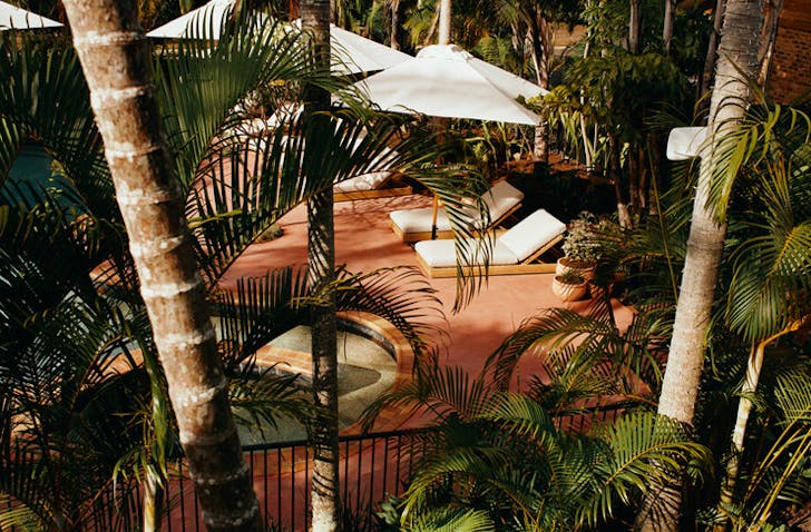 pool area of retro motel