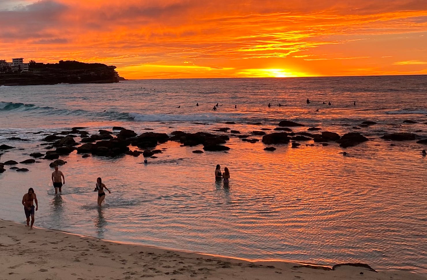 Sunrise at Bronte Beach.