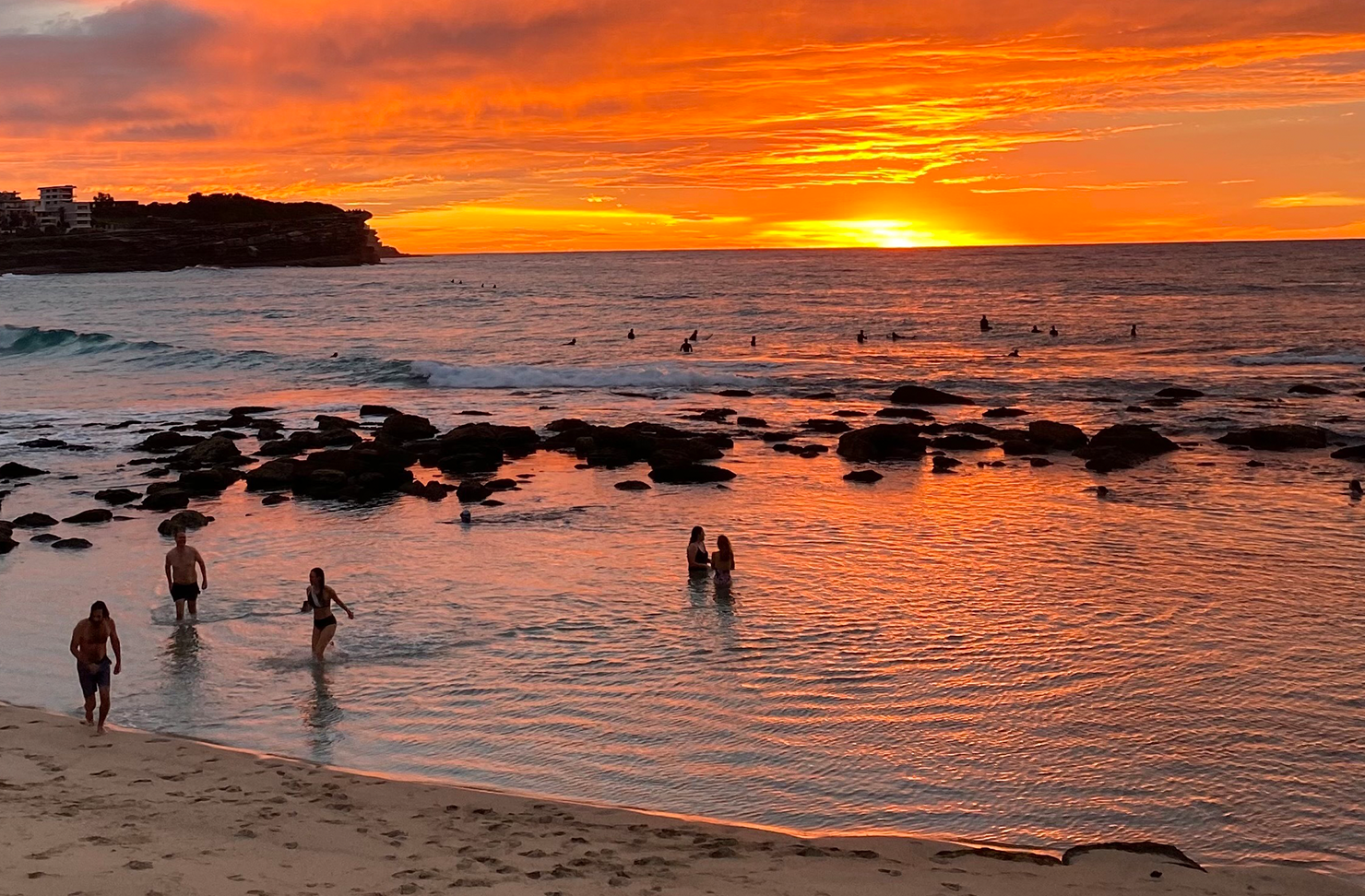 Sunrise at Bronte Beach.