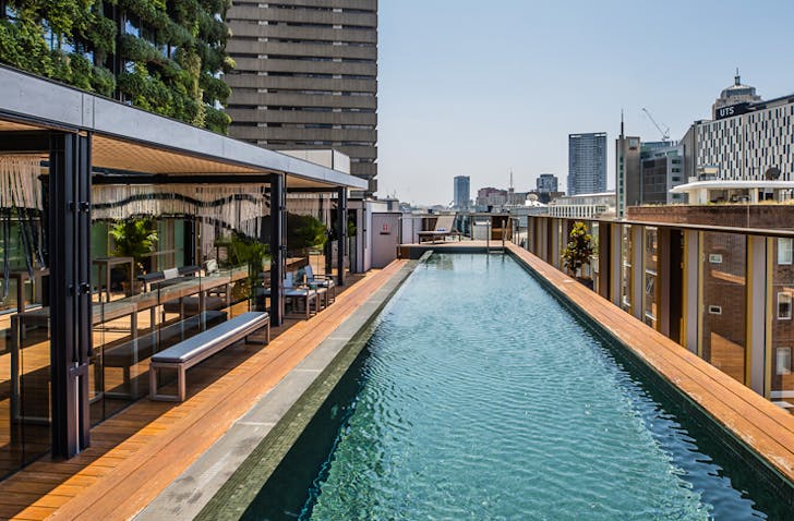 rooftop pool and bar