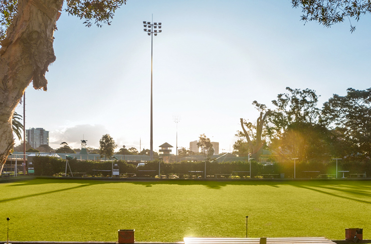 green bowling club above sydney harbour