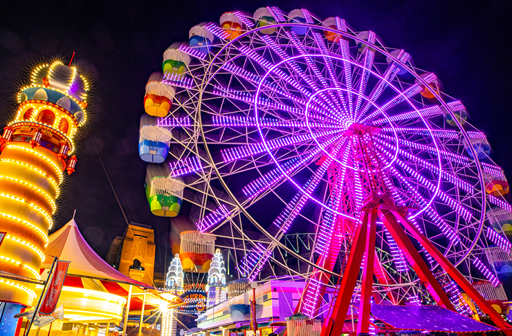 ferris wheel at night