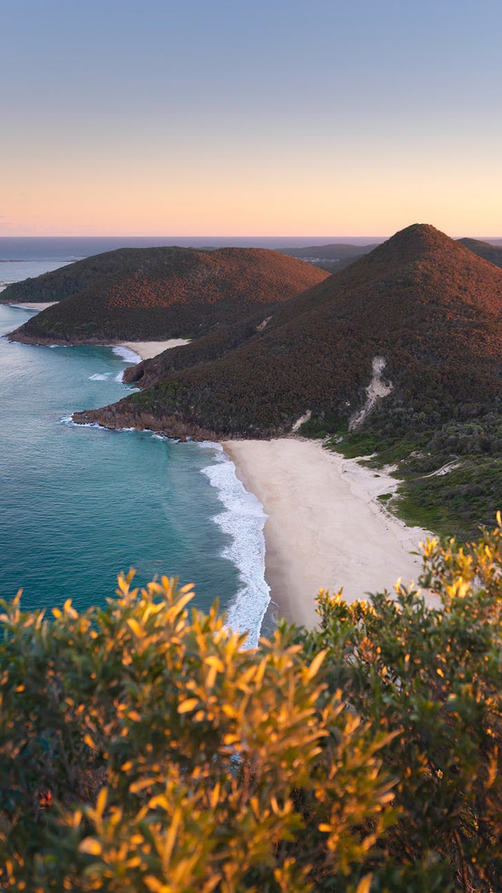 tomaree head summit walk at sunrise
